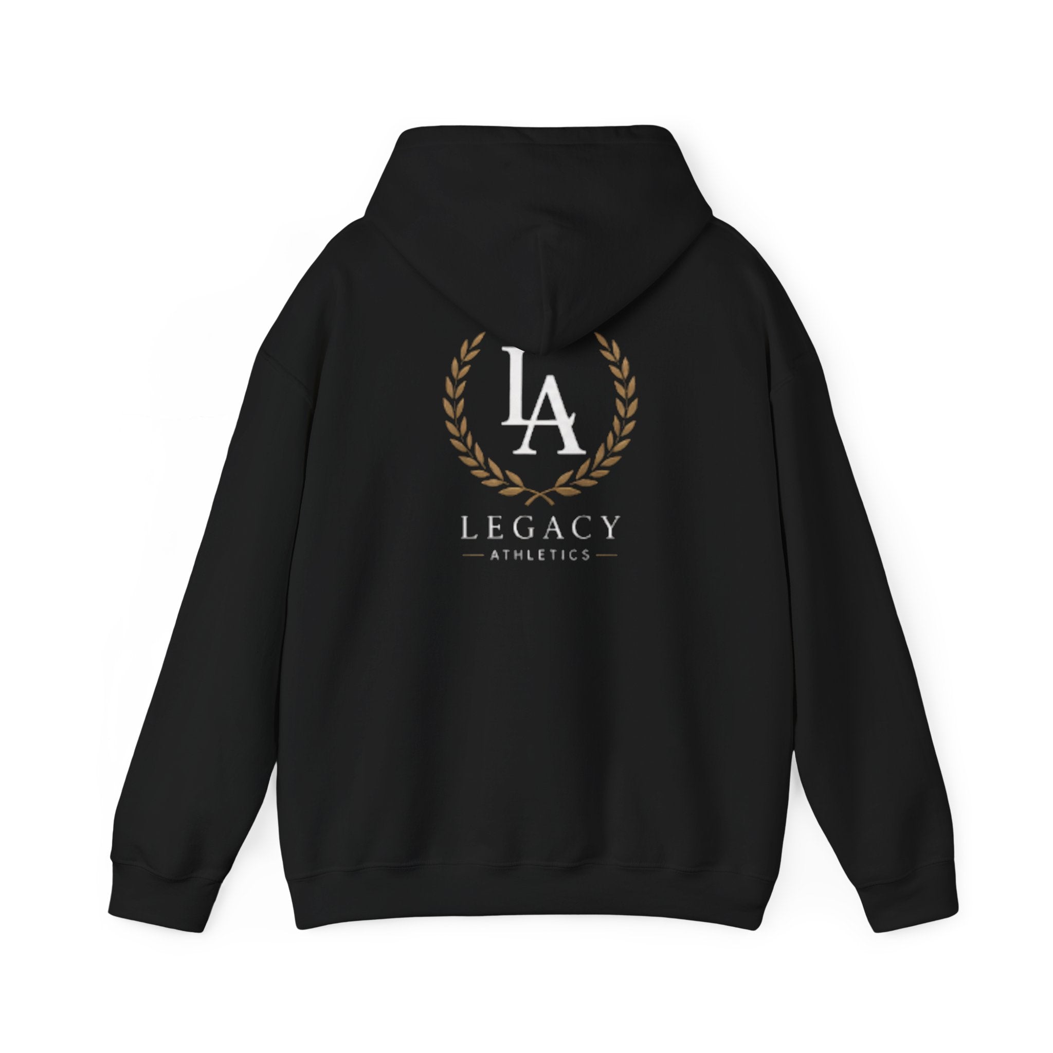 LA Legacy Athletic Hoodie — Classic Laurel Crest Pullover WHITE LETTERS