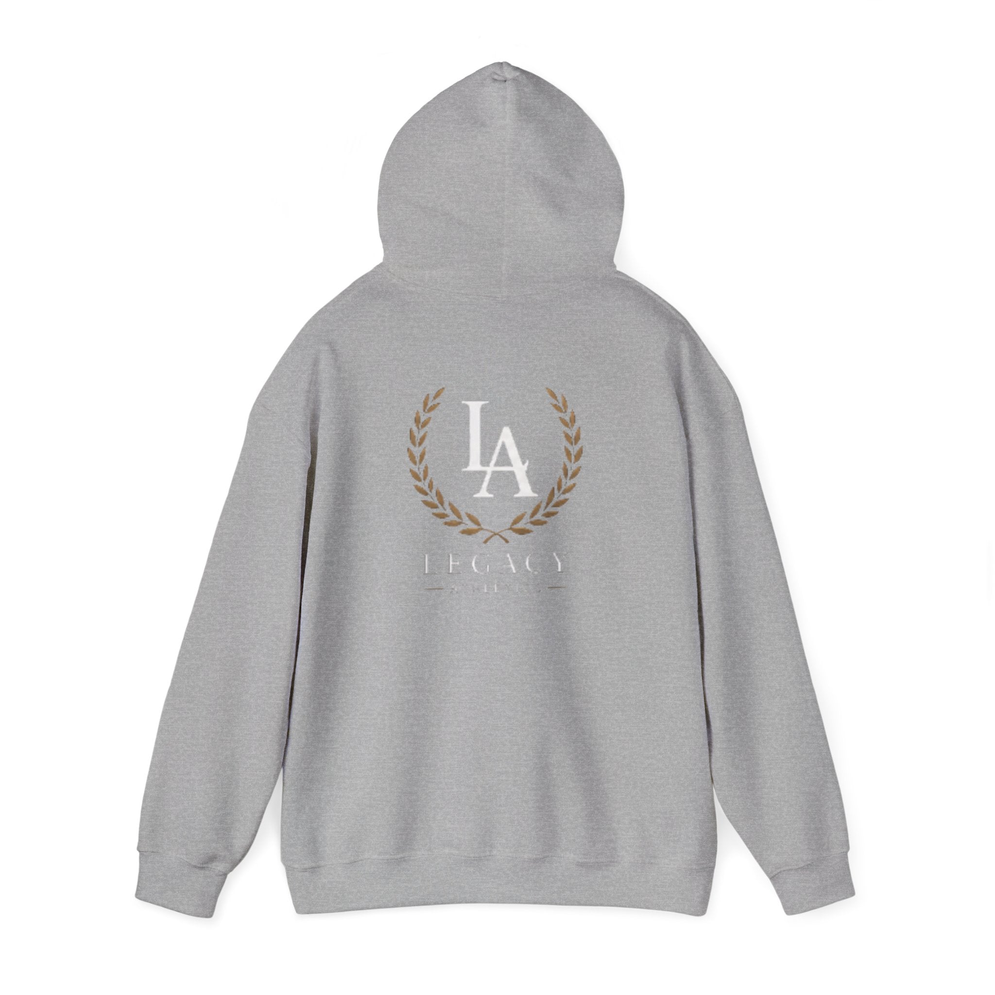 LA Legacy Athletic Hoodie — Classic Laurel Crest Pullover WHITE LETTERS