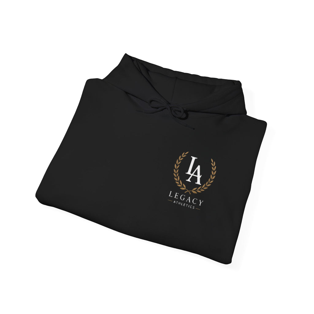 LA Legacy Athletic Hoodie — Classic Laurel Crest Pullover WHITE LETTERS