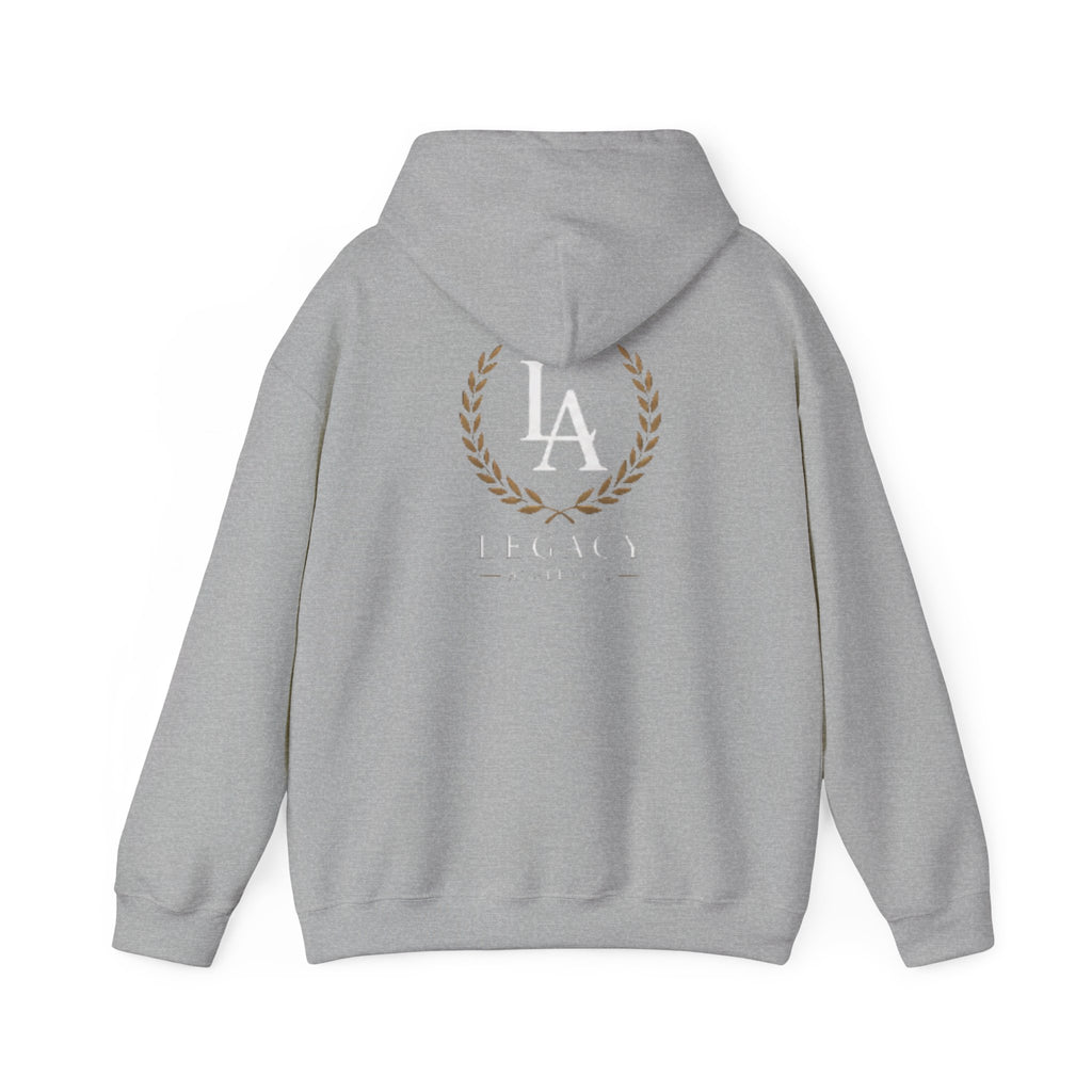 LA Legacy Athletic Hoodie — Classic Laurel Crest Pullover WHITE LETTERS