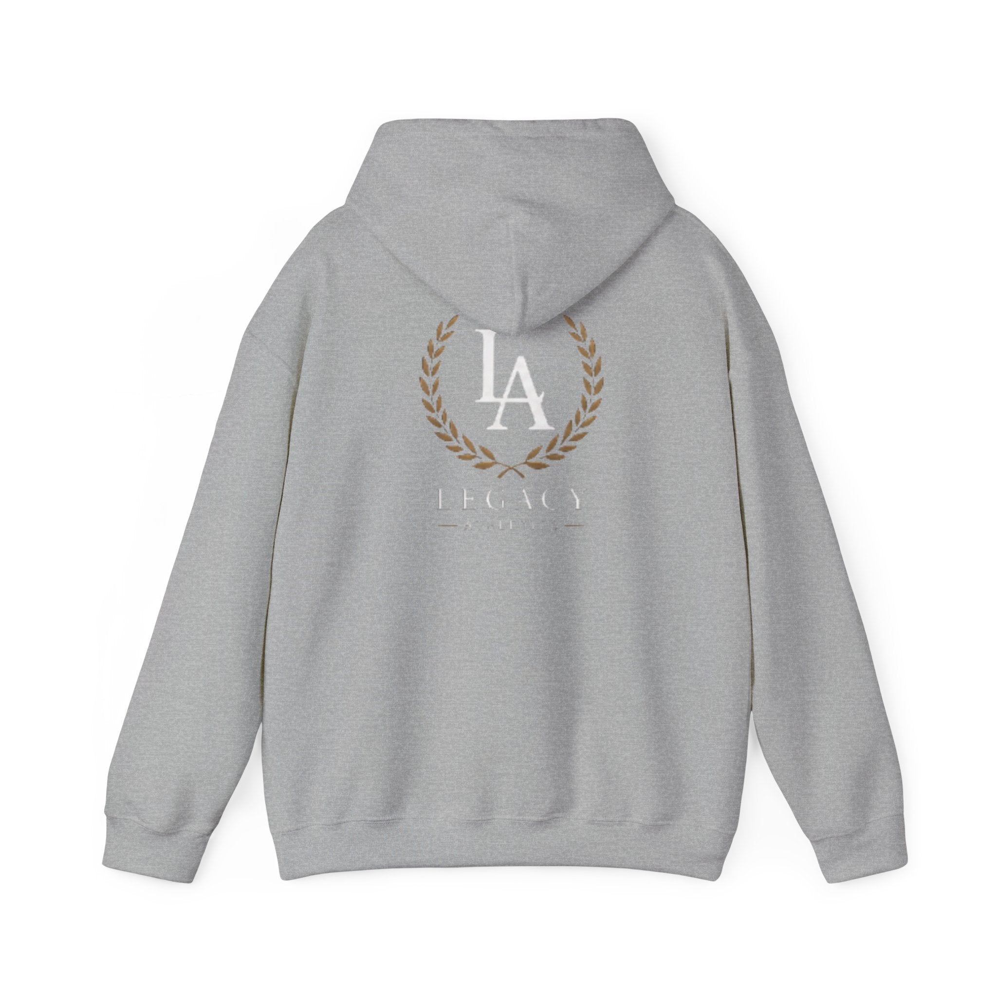 LA Legacy Athletic Hoodie — Classic Laurel Crest Pullover WHITE LETTERS