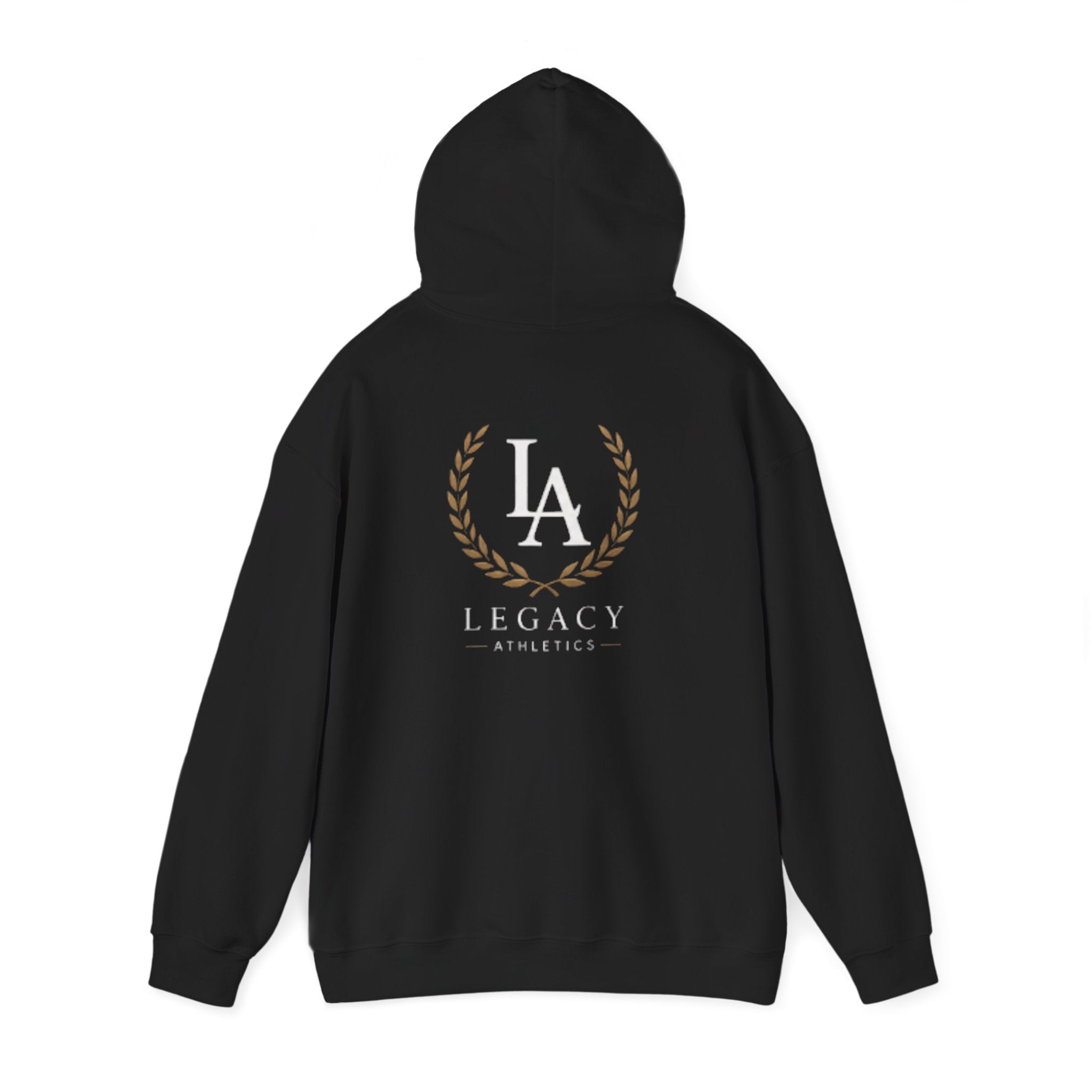 LA Legacy Athletic Hoodie — Classic Laurel Crest Pullover WHITE LETTERS