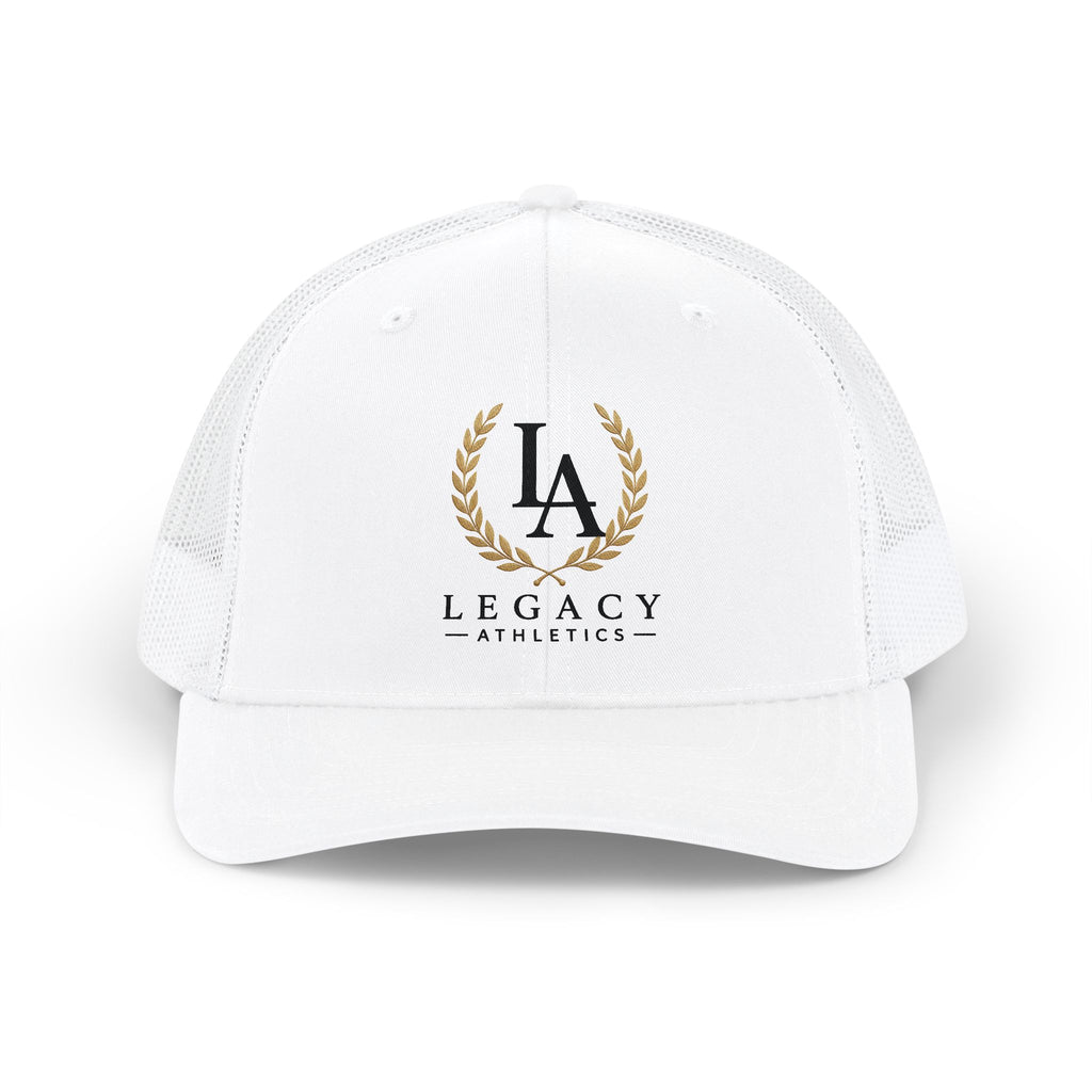Legacy Athletics Snapback Trucker Cap — LA Laurel Logo Mesh Baseball Hat